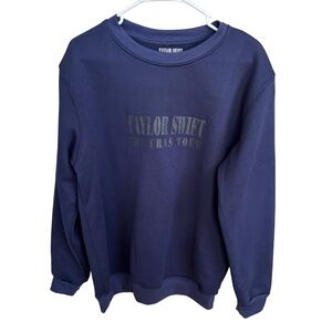 Taylor Swift The Eras Tour Navy Crewneck Sweater L